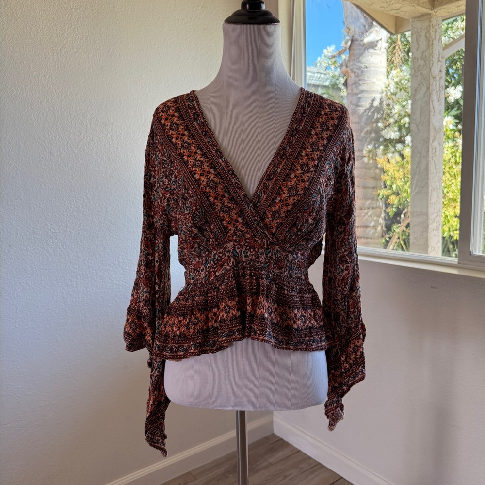 Angie V-Neck Boho Blouse